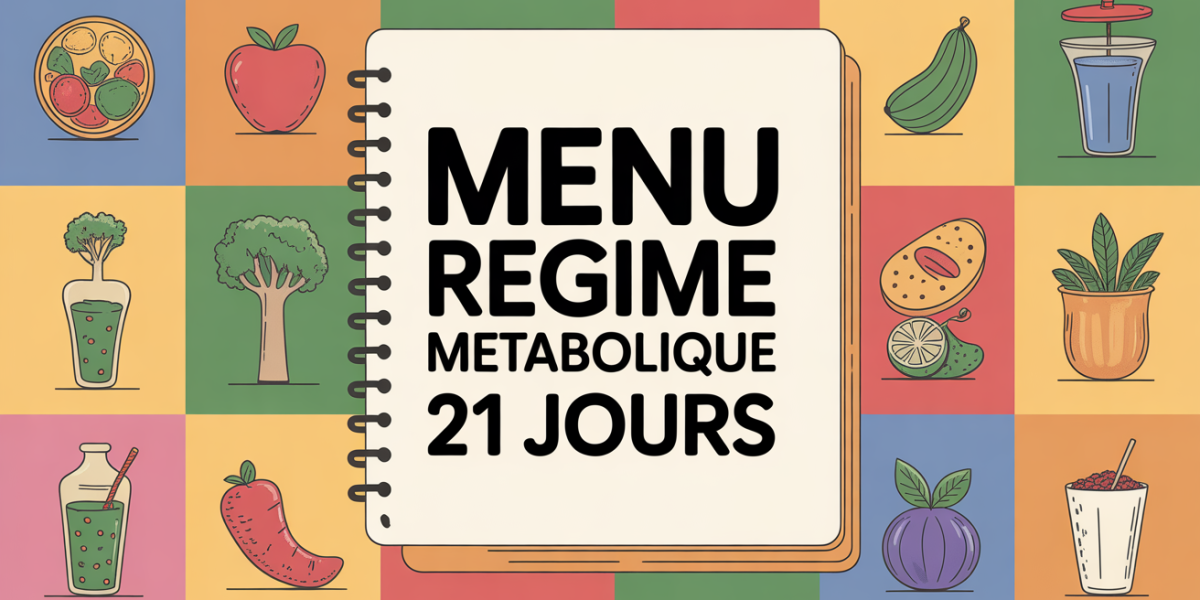 menu regime metabolique 21 jours carnet suivi alimentaire