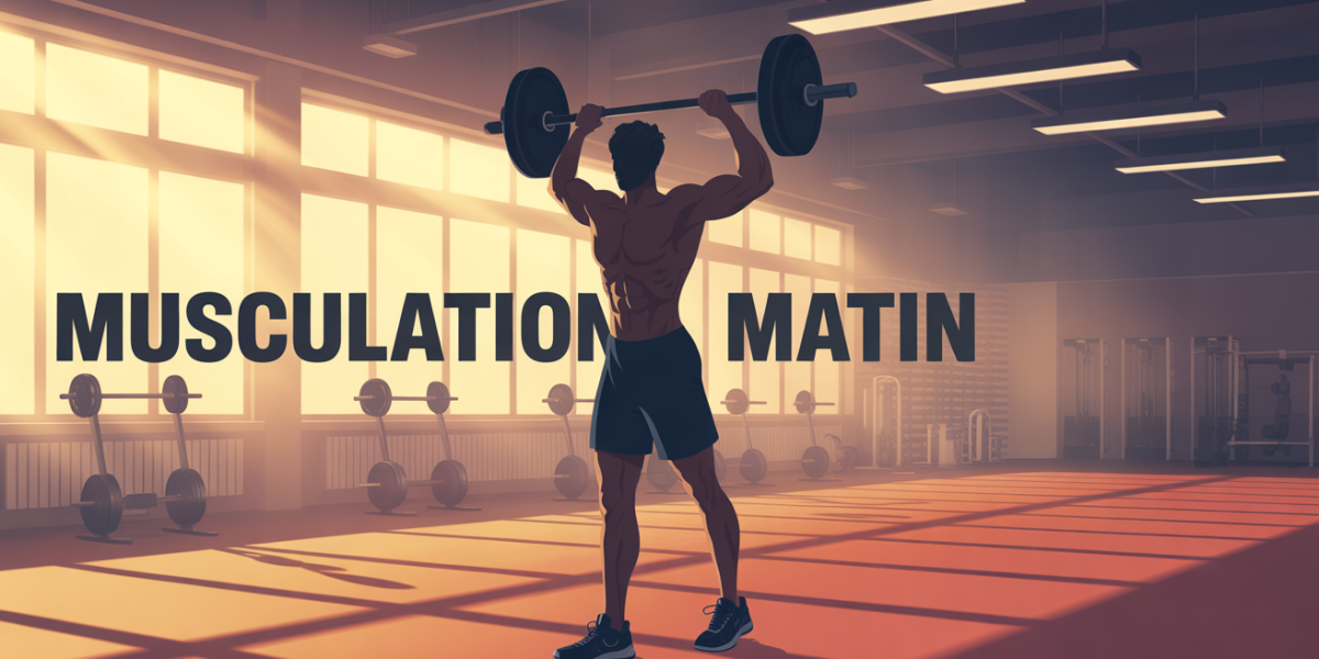 musculation le matin silhouette salle de sport