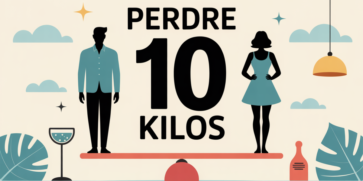 Silhouette sur balance et assiette équilibre perdre 10 kilos