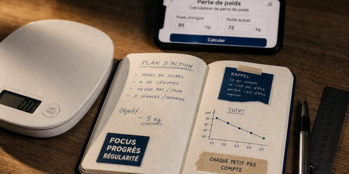 Perte de poids calcul -14,29 % : formule et limites