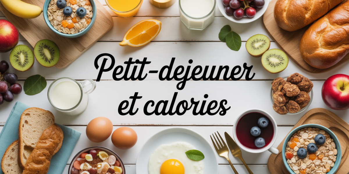 Petit-dejeuner, calories, aliments sains, table du matin