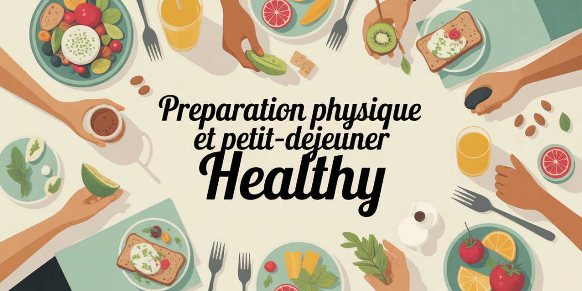 petit dejeuner healthy silhouettes table cuisine