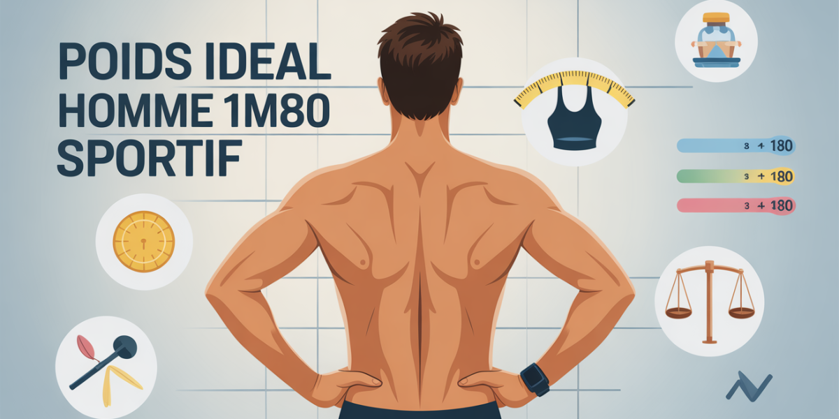 poids ideal homme 1m80 sportif illustration moderne mur gris