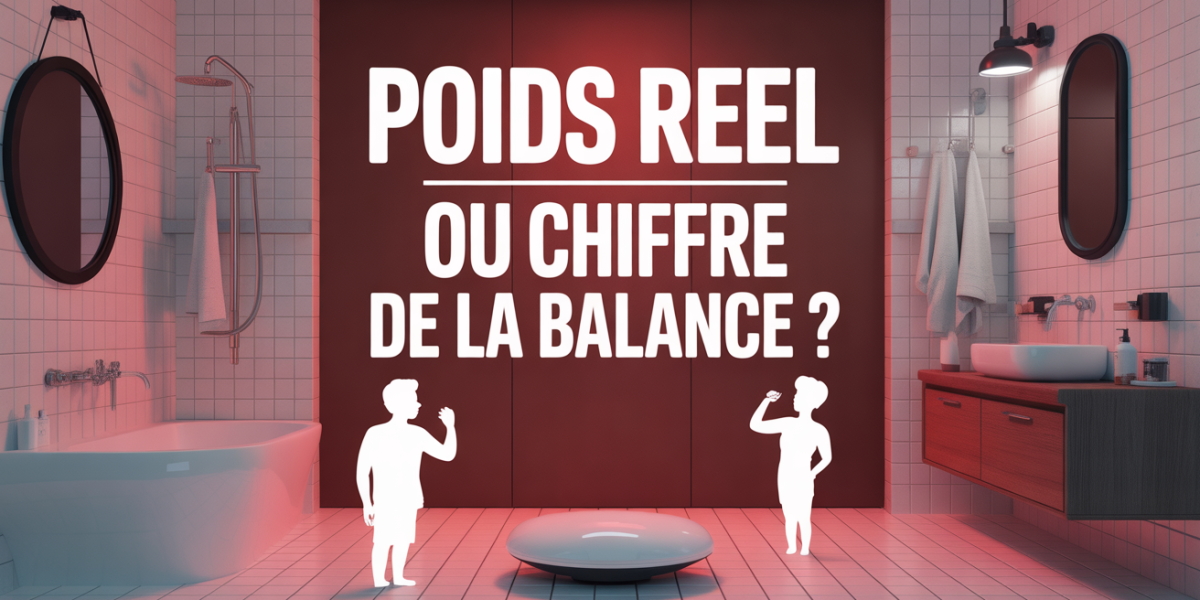 Balance moderne poids reel humour salle de bain