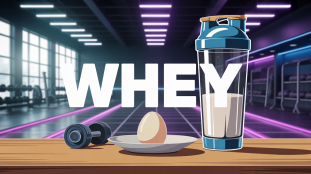 illustration shaker whey et haltères salle de sport