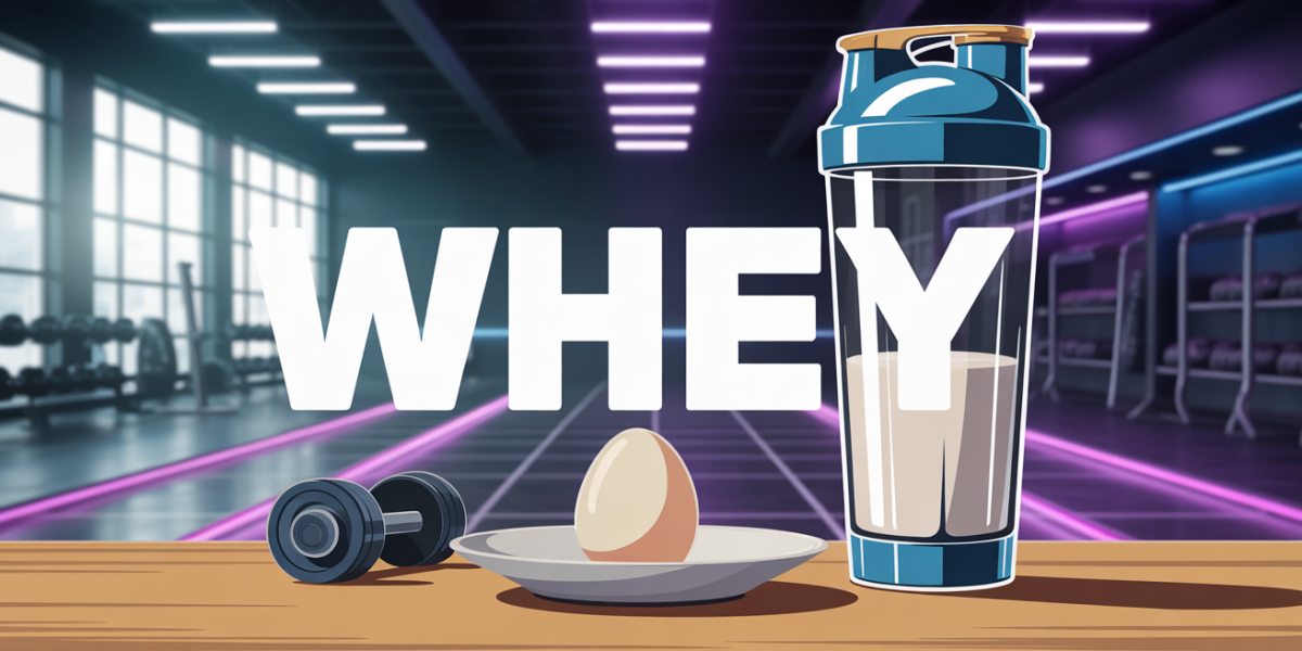 illustration shaker whey et haltères salle de sport