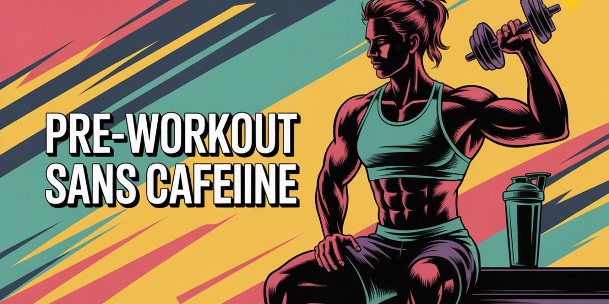 Sportif musculation et shaker avec titre pre-workout sans cafeine