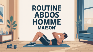 programme abdos homme maison illustration exercice tapis