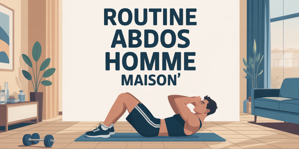 programme abdos homme maison illustration exercice tapis