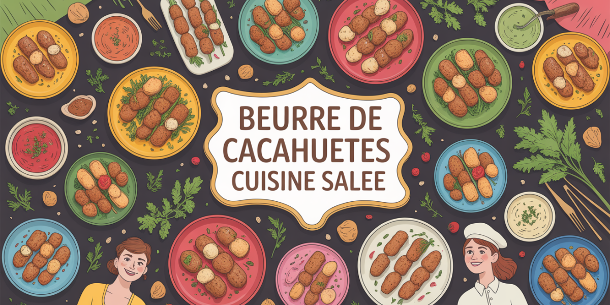 plat de recettes salees avec beurre de cacahuetes moderne