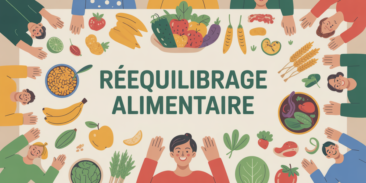 reequilibrage alimentaire table legumes fruits cereales proteines