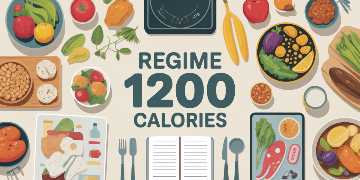 table regime 1200 calories aliments equilibres balance carnet