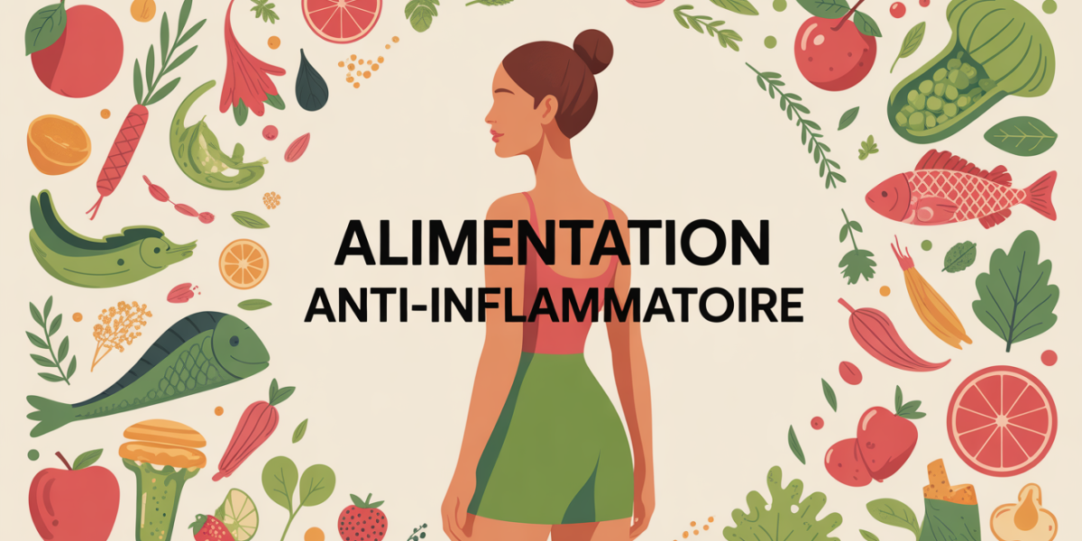 regime anti-inflammatoire perte de poids illustration femme aliments