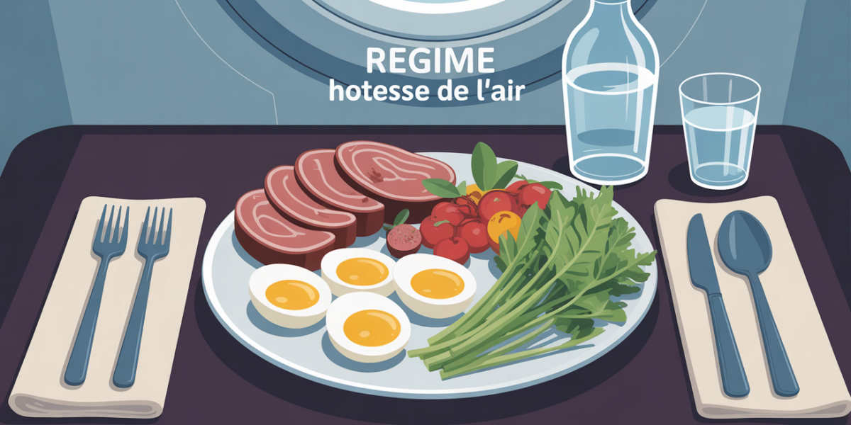 regime hotesse de l air plateau repas oeufs viande legumes eau