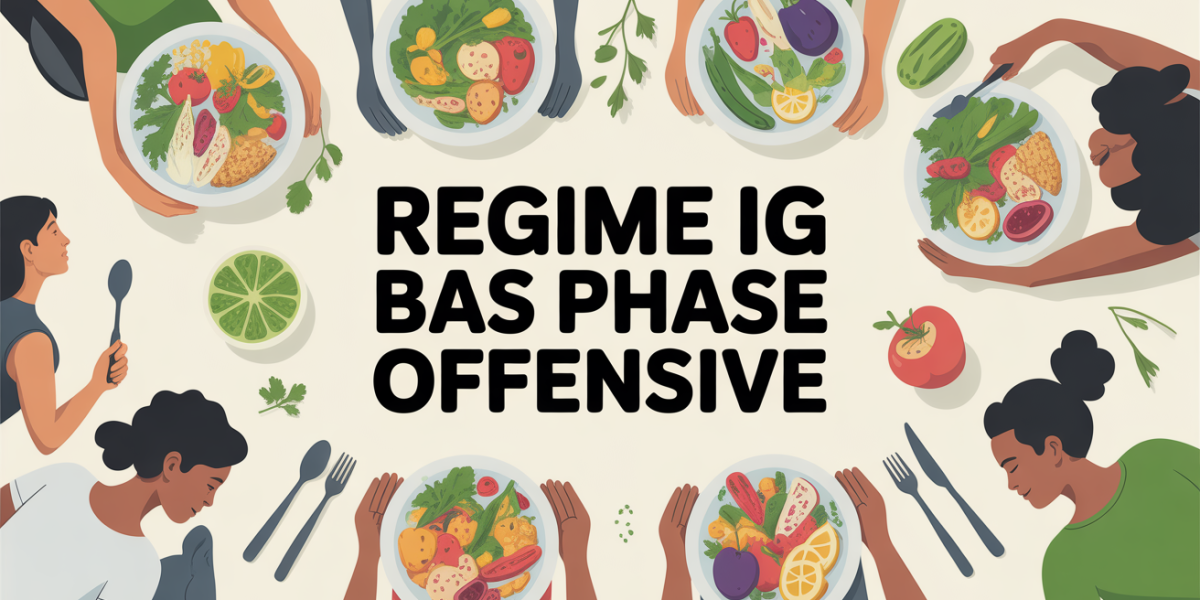 Regime IG bas phase offensive table saine legume graine sport
