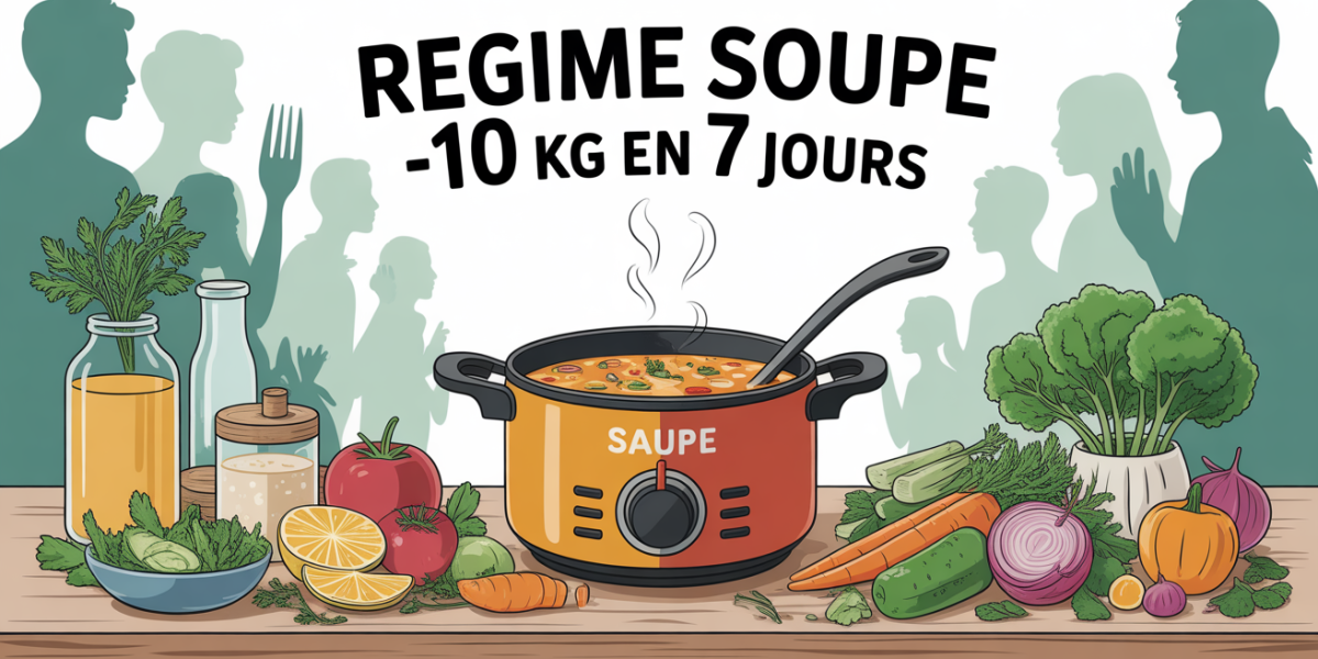 illustration table cuisine marmite soupe pour regime soupe 10 kg 7 jours