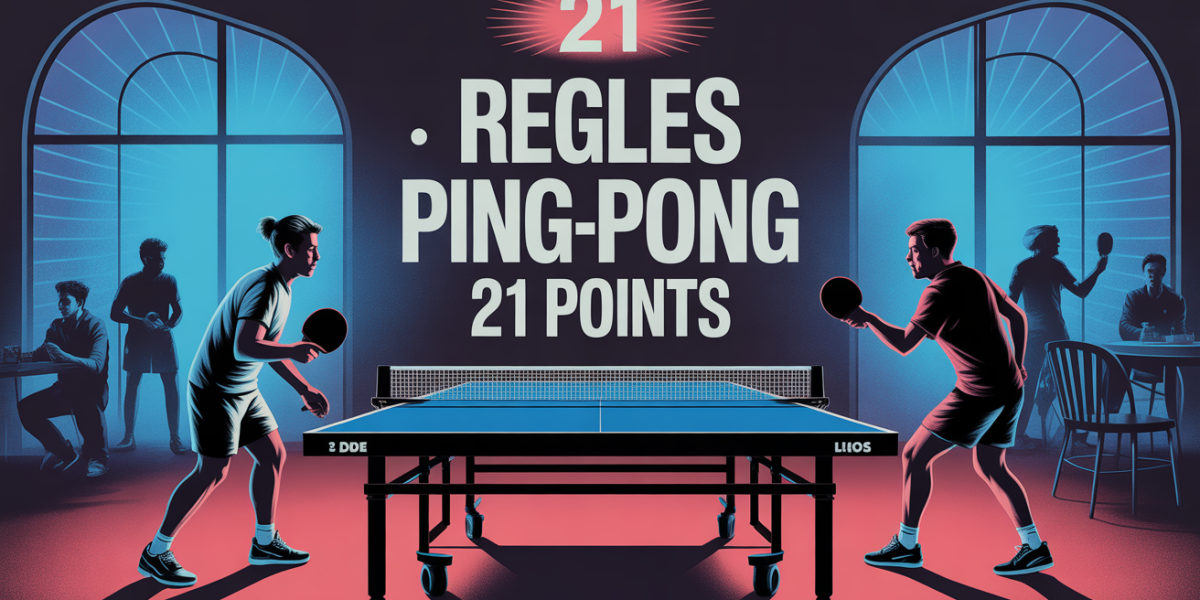 règle ping-pong 21 points illustration moderne table de club