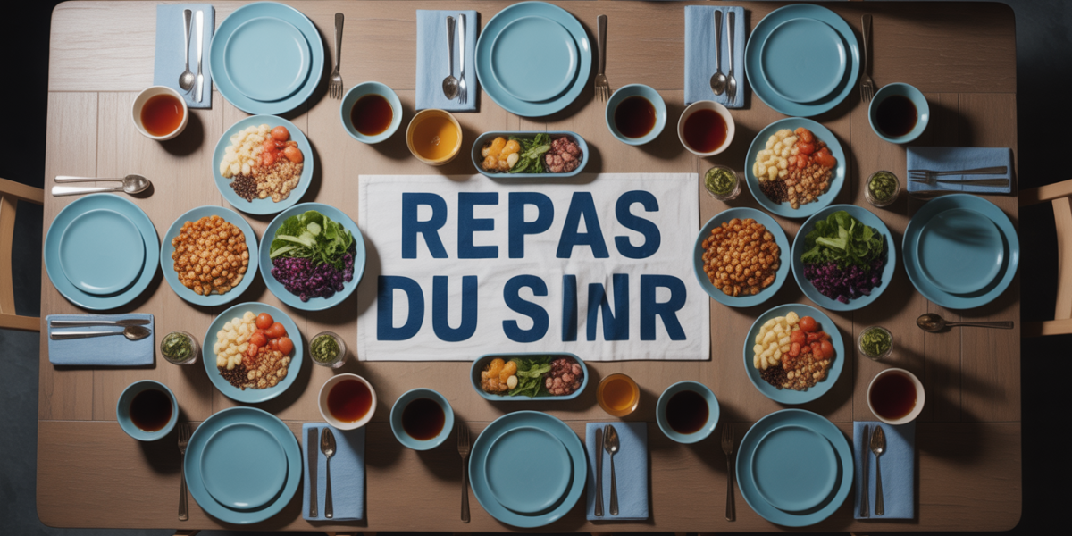 repas du soir équilibré en famille, table chaleureuse