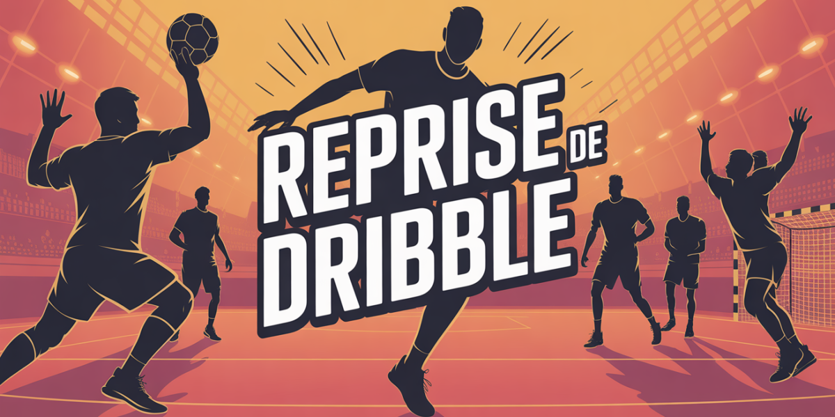 reprise de dribble handball joueurs gymnase