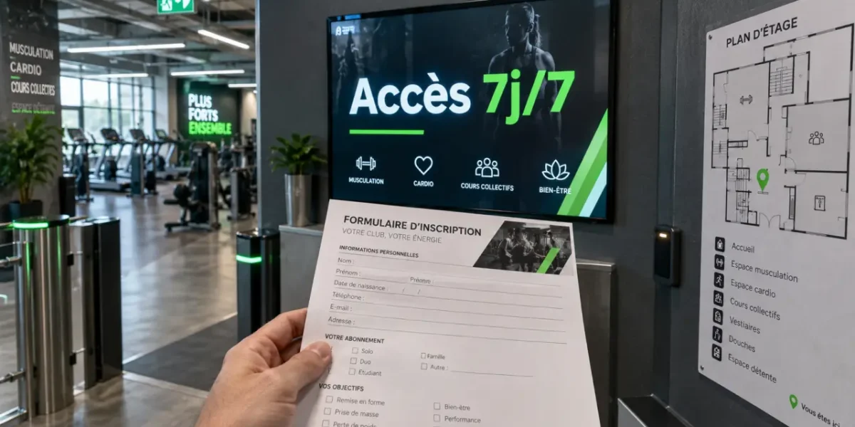 Salle de sport Mérignac Fitness Park, entrée accès 7j/7