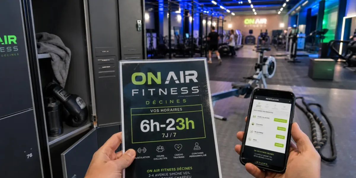 Salle de sport - on air fitness décines, réservation et horaires