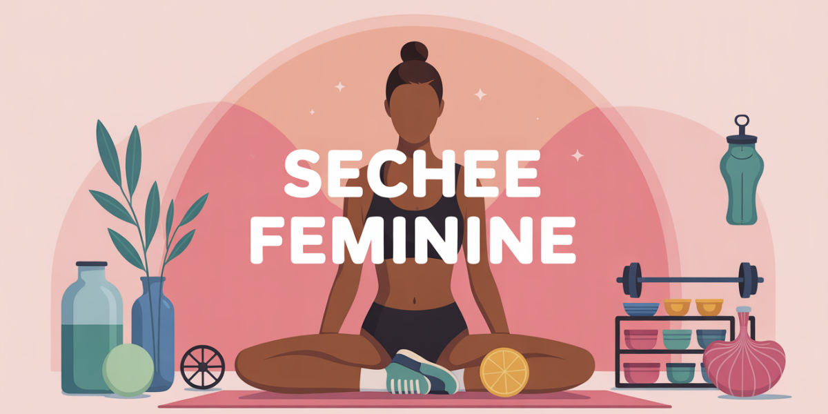 seche feminine illustration sportive corps musclé nutrition