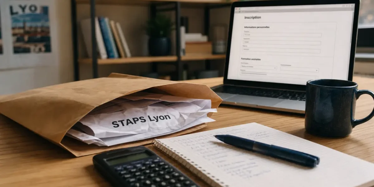 STAPS Lyon licence LAS Parcoursup, documents sur bureau étudiant à Lyon