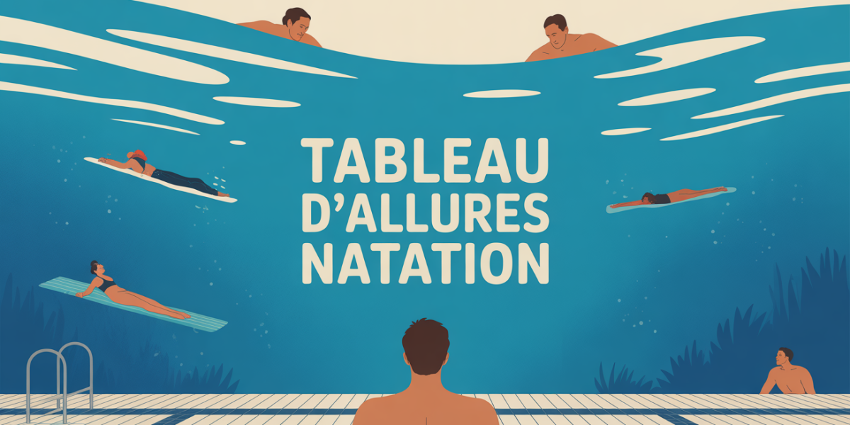 bassin natation tableau allures illustration