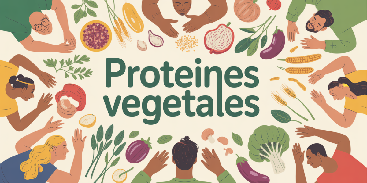 tableau des proteines vegetales scene colorée