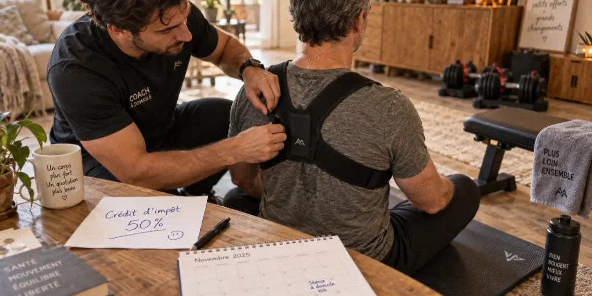 Tarif coach sportif à domicile et crédit d’impôt 50% : coach à domicile en séance