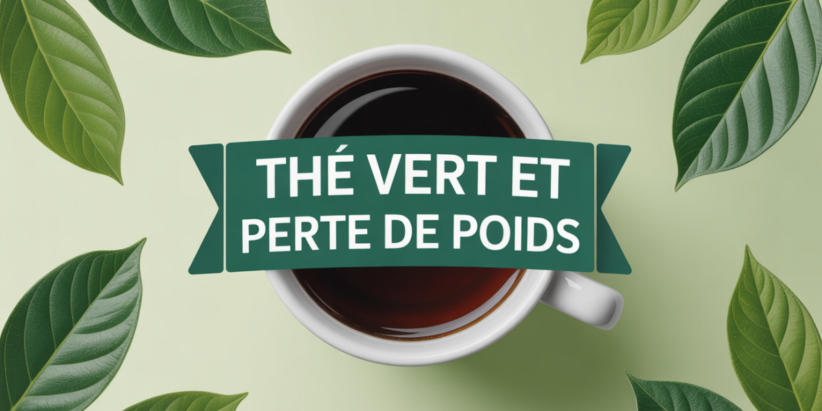 the vert perte de poids tasse sur table feuilles