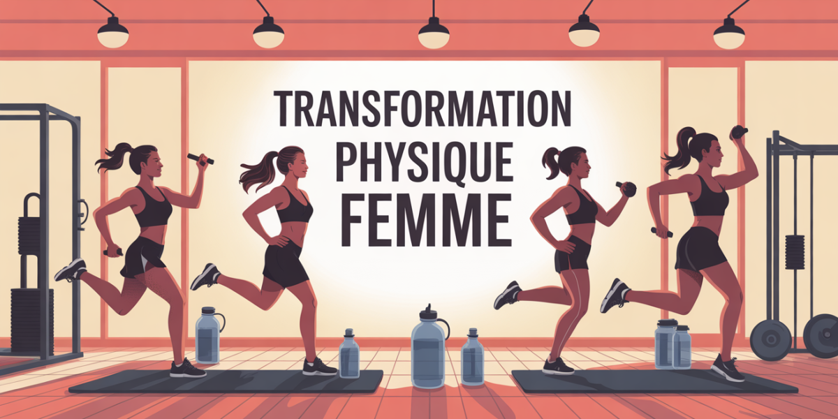 transformation physique femme salle de sport fitness moderne