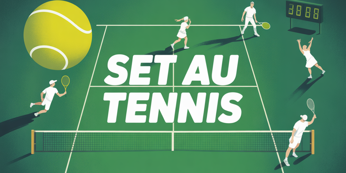 Un set au tennis vu du dessus score digital