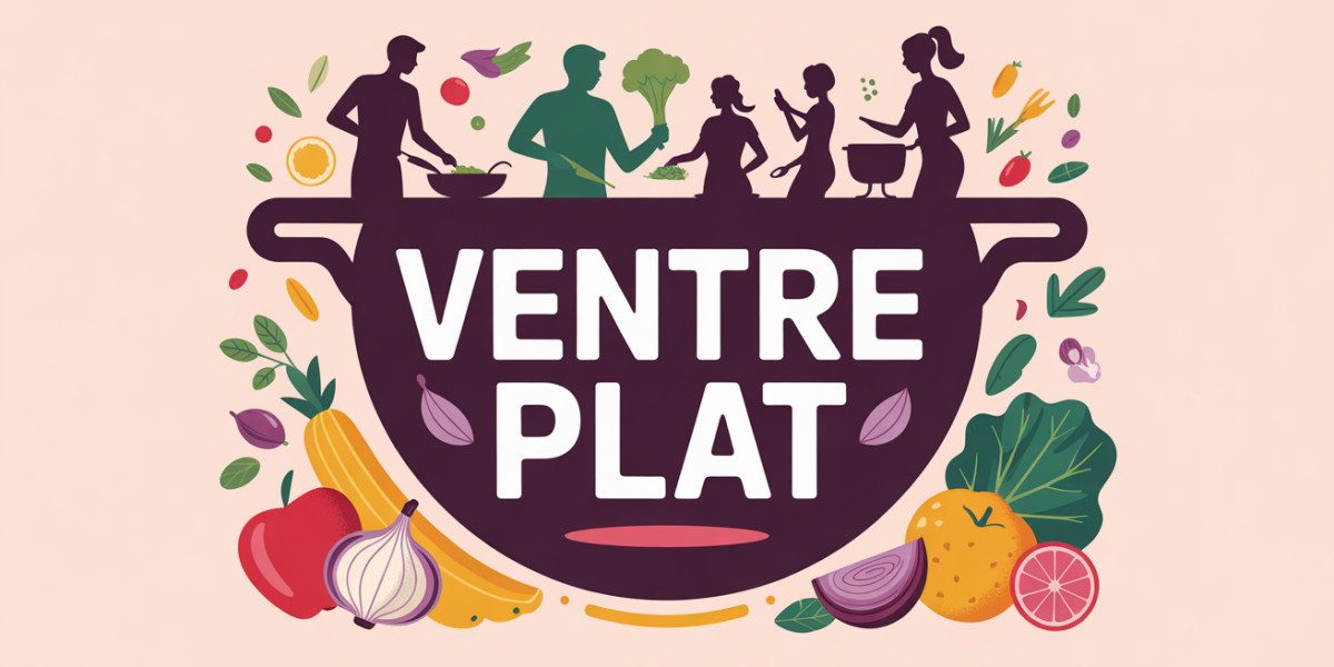 illustration ventre plat silhouettes fruits legumes