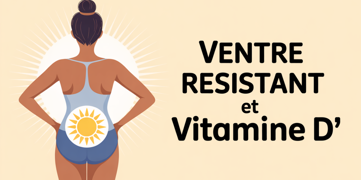 Illustration ventre resistant vitamine D soleil graisses abdominales