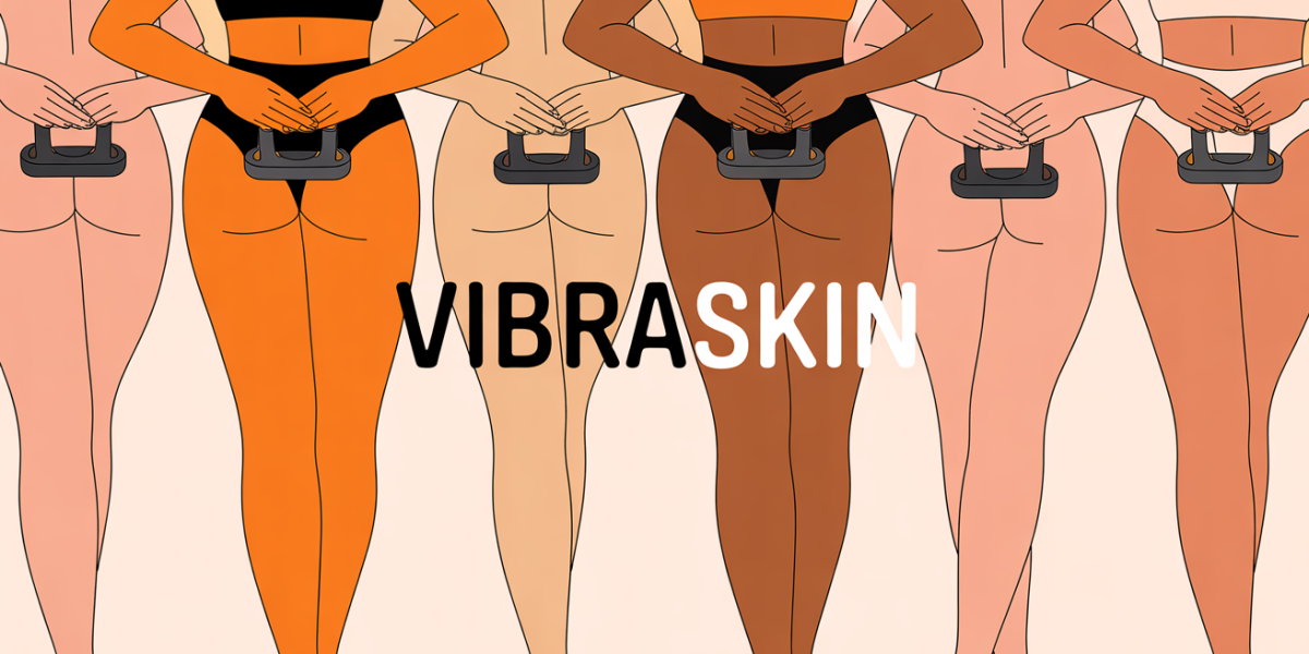 femmes avec appareil Vibraskin sur jambe, peau d orange vs lisse