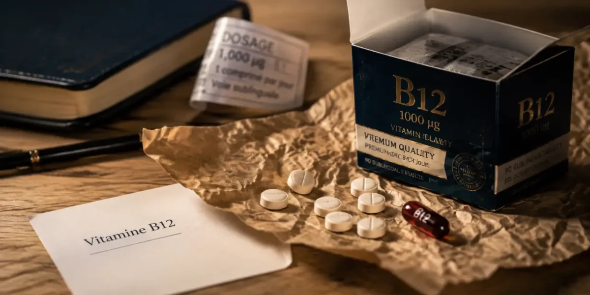 Vitamine B12 compléments alimentaires : comprimés sublinguaux et gélule