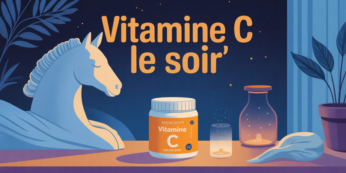 Scène nuit apaisante avec vitamine C le soir