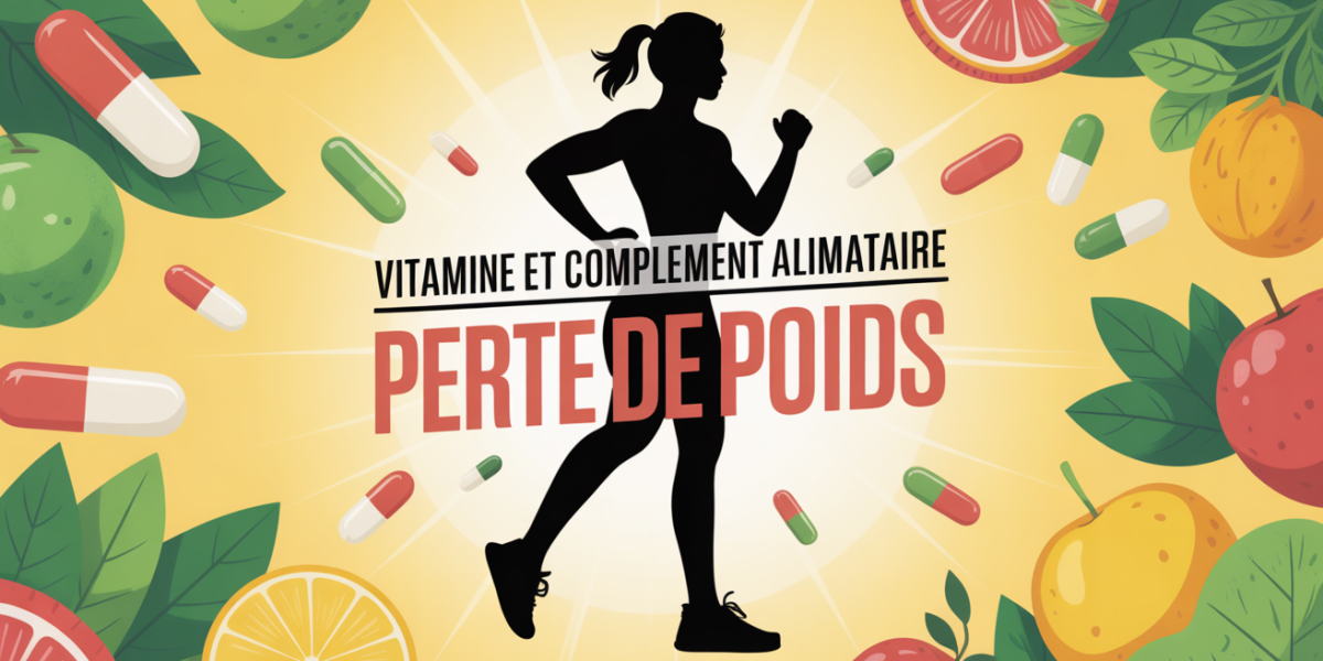 Illustration silhouette sportive vitamine pour perdre du poids