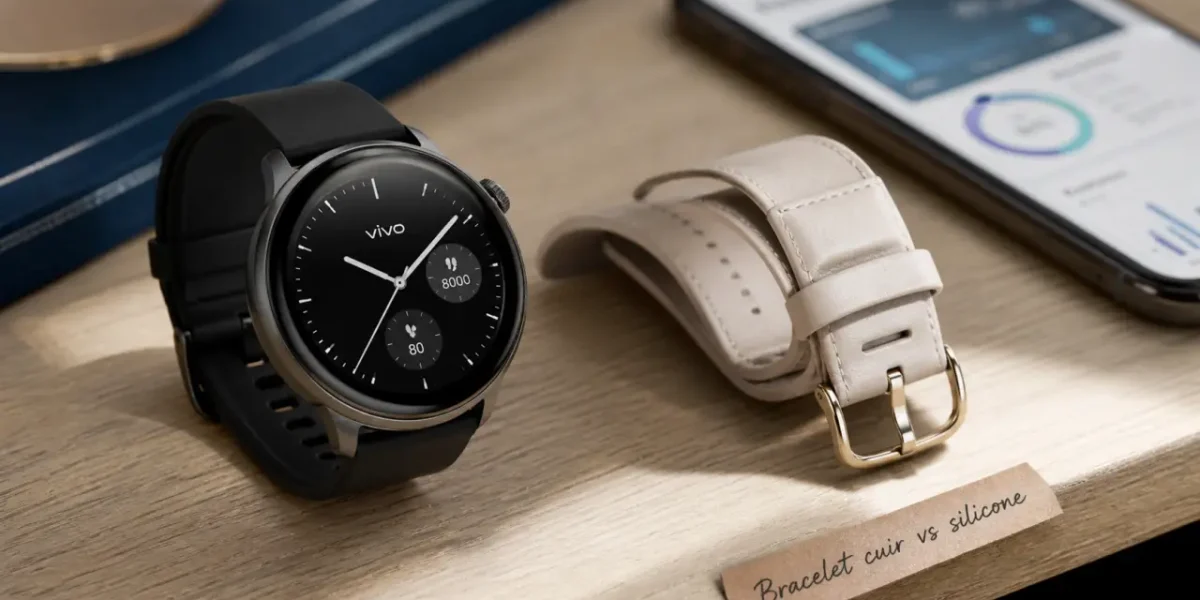 vivo fitness band : bracelet cuir vs silicone sur vivo Watch 3
