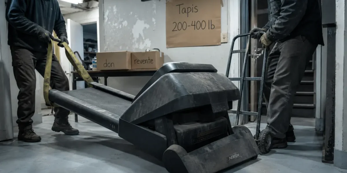 Where to donate fitness equipment : tapis de course trop lourd à donner, vendre ou faire enlever