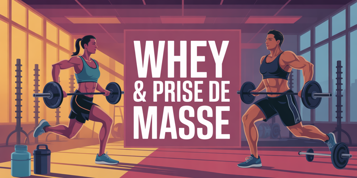 illustration salle musculation motivante whey prise de masse